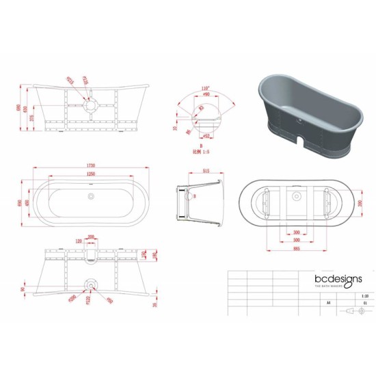 BC Designs The Industrial Boat Bath BAS060