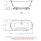 BC Designs Boat Bath With Aluminium Plinth 1580mm BAS763