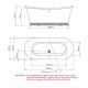 BC Designs Boat Bath With Aluminium Plinth 1700mm BAS765