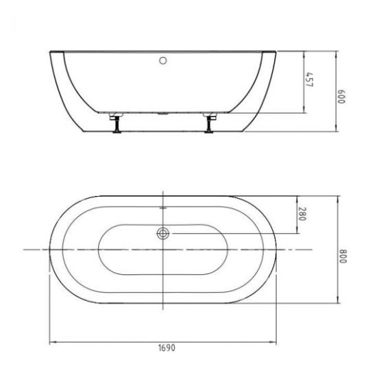 BC Designs Ovali 1690mm BAS019