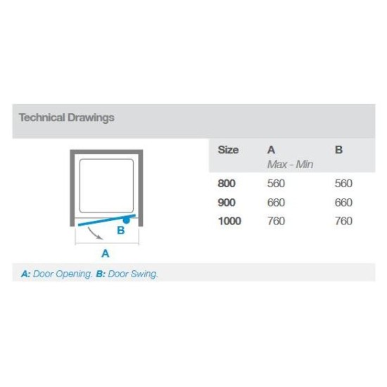 Merlyn Series 10 Pivot Door (with side panel)