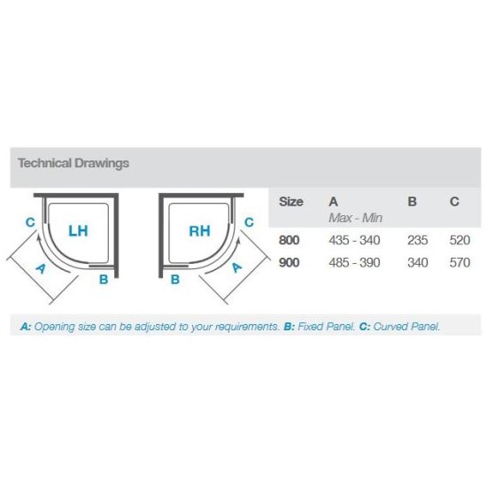 Merlyn Series 10 One Door Quadrant