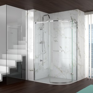 Merlyn Series 8 Frameless One Door Offset Quadrant