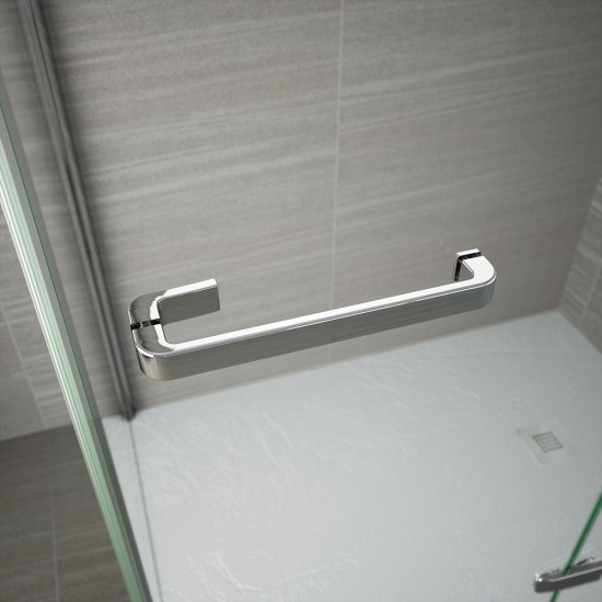 Merlyn Series 8 Frameless Hinge & Inline Door With Side Panel