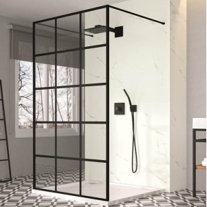 Merlyn Black Double Entry Shower Wall