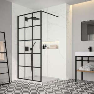 Merlyn Black Squared Shower Wall