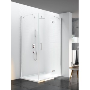 Merlyn Series 6 Frameless Hinge & Inline Door With Side Panel