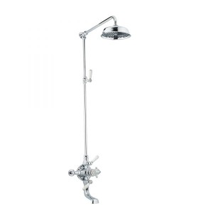 Swadling Invincible Double Exposed Shower Mixer, Rigid Riser Kit, Deluge and Integrated Bath Spout - 7140000 - 7140900