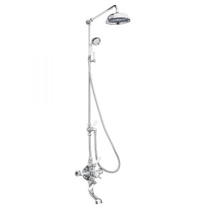 Swadling Invincible Double Exposed Shower Mixer with Rigid Riser Kit, Deluge, Hand Shower and Bath Spout - 7150000 - 7150800