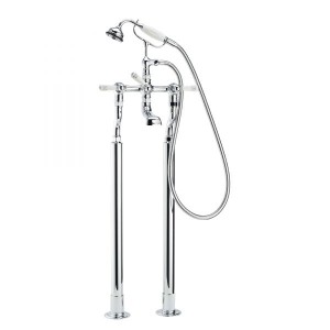 Swadling Invincible Floor Mounted Manual Bath/Shower Mixer - 7410000 + 5440000OOX - Crosshead or Levers