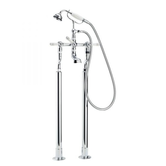 Swadling Invincible Floor Mounted Manual Bath/Shower Mixer - 7410000 + 5440000OOX - Crosshead or Levers