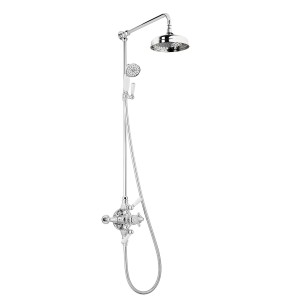 Swadling Invincible Double Exposed Shower Mixer with Rigid Riser, Deluge and Hand Shower - 7130000 - 7130800