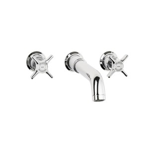 Swadling Illustrious Wall Mounted Basin Mixer with Curved Spout - 9220006