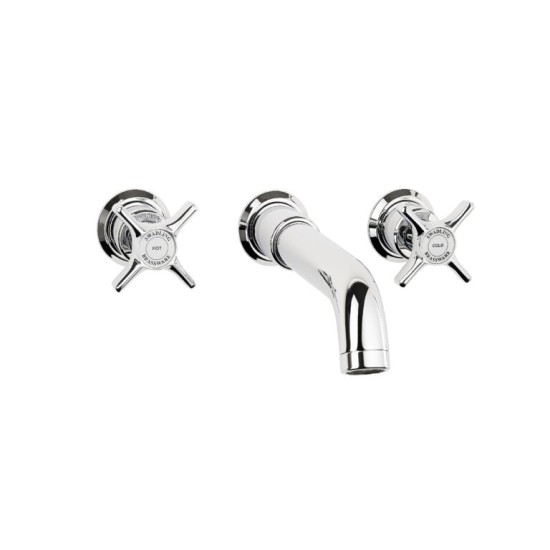Swadling Illustrious Wall Mounted Basin Mixer with Curved Spout - 9220006
