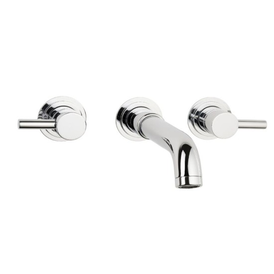 Swadling Absolute Wall Mounted Bath Mixer with Curved Spout - 6320006RDX 