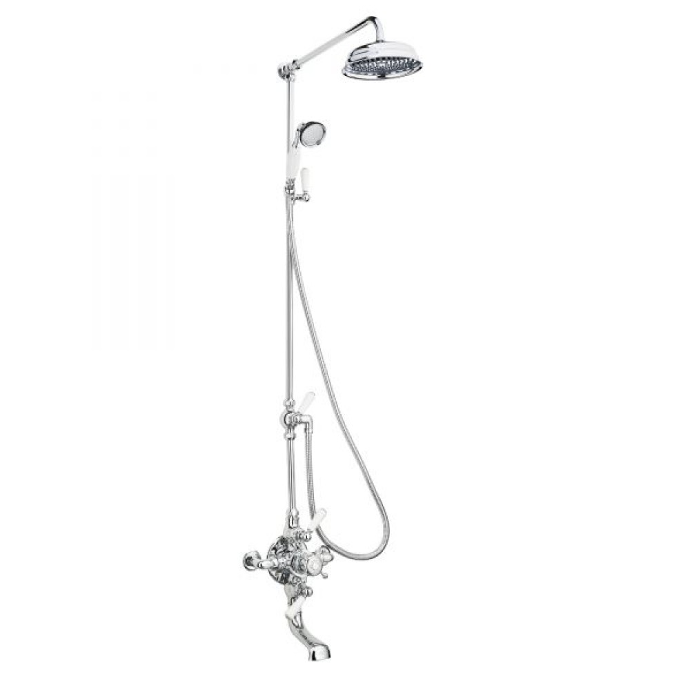 Swadling Invincible Double Exposed Shower Mixer with Rigid Riser Kit, Deluge, Hand Shower and Bath Spout - 7540 - 7549