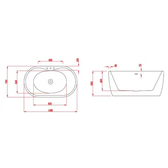 BC Designs Tamorina Petite 1400mm BAS058   BC Designs Tamorina Petite 1400mm BAS058