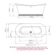 BC Designs Boat Bath With Aluminium Plinth 1700mm BAS765