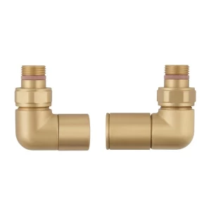 JIS Light Brushed Brass Profile Valves Angled
