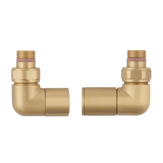 JIS Light Brushed Brass Profile Valves Angled