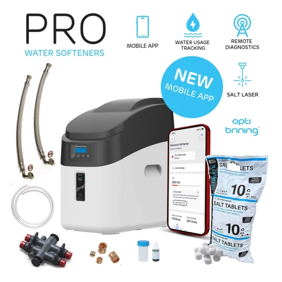 Monarch Mini Aqua HE Pro Smart WiFi Water Softener + Half Price 10kg Salt Offer