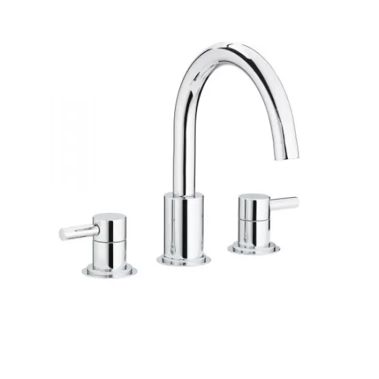 Swadling Absolute Swan Neck Deck Mounted Basin Mixer - 6250000RDX