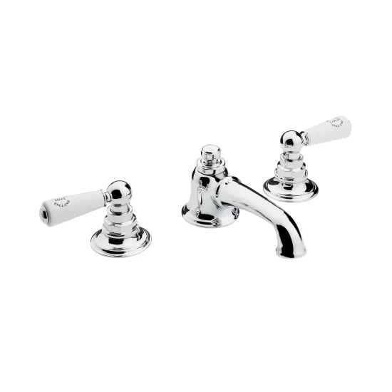 Swadling Invincible 1909 Deck-Mounted Bath Mixer - 7300005 - Lever or Crosshead      