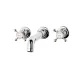 Swadling Invincible Wall Mounted Bath Mixer with Curved Spout -  7321006 + 5TMANIFOLDXH Crosshead or Lever
