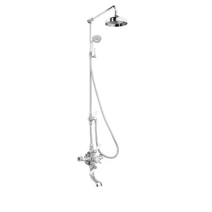 Swadling Invincible Double Exposed Shower Mixer with Rigid Riser Kit, Deluge, Hand Shower and Bath Spout - 7150000 - 7150800