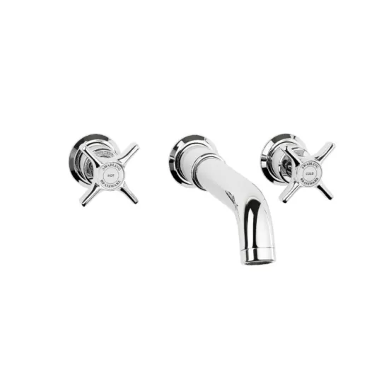 Swadling Illustrious Wall Mounted Bath Mixer with Curved Spout - 9321006 + 5TMANIFOLDXH