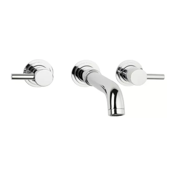 Swadling Absolute Wall Mounted Basin Mixer with Cuved Spout - 6221006RDX + 5BMANIFOLDLV